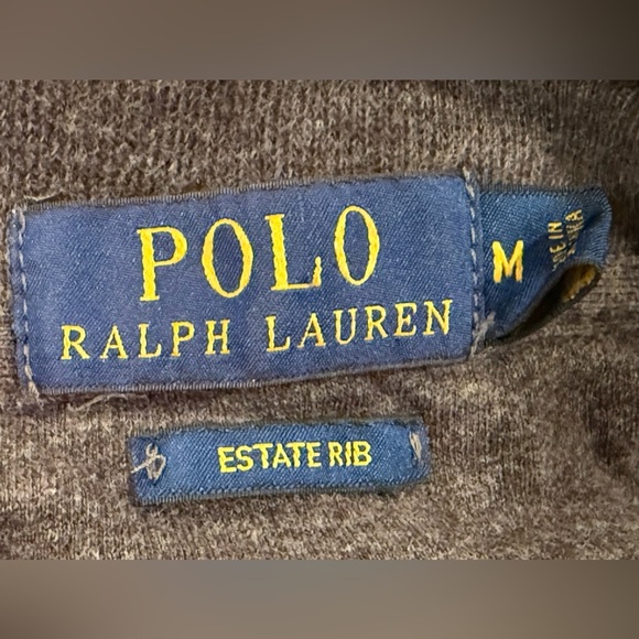 Ralph Lauren Men's Quarter Zip Pullover Sweater Gray Size M - Picture 6 of 11